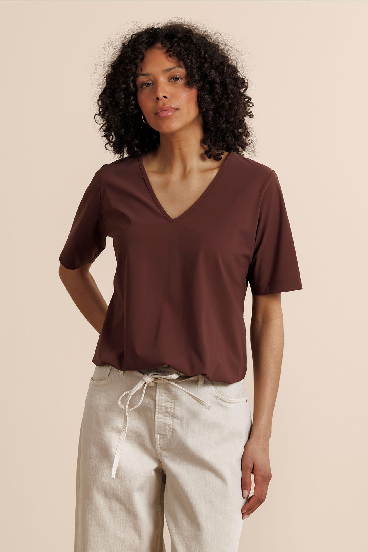 Studio Anneloes Vicky Shirt Chestnut, shirt in chestnutkleur